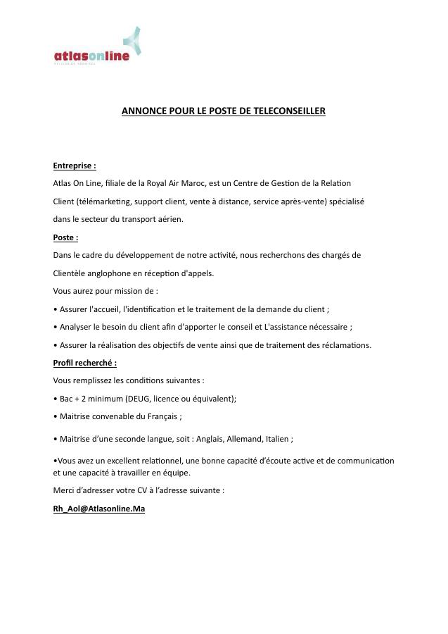 Aperçu du document officiel pour Atlas On Line /groupe RAM: avis groupé pour plusieurs concours