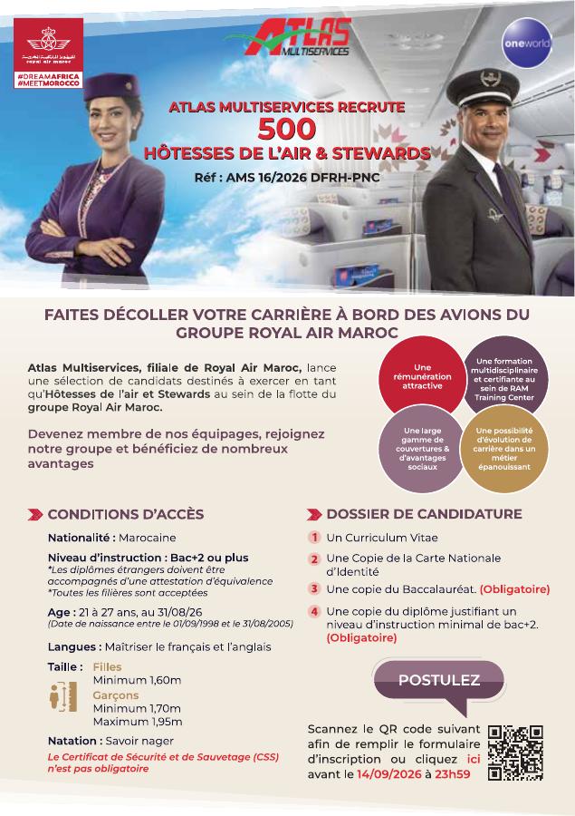 Aperçu du document officiel pour Atlas Multiservices: 500 postes ouverts